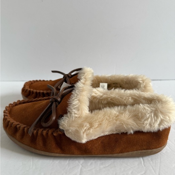 J. Crew Brown Moccasins with Cream Lining - Picture 2 of 8